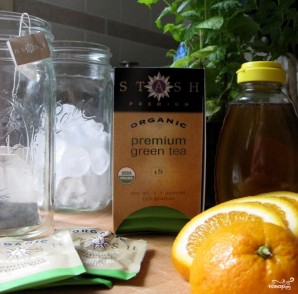 Зеленый чай с мятой - фото шаг 1