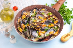 Ракушки мидии в сливочном соусе - фото шаг 8