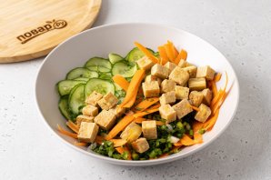 Огуречный салат с тофу - фото шаг 5