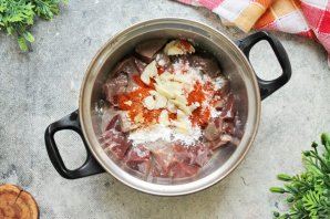 Печень по-корейски