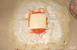 Лаваш с морковью и сыром - фото шаг 4