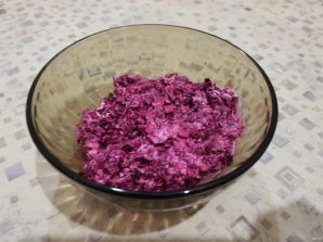 Овощной салат с полентой "Bravolli" и мясом кролика - фото шаг 6