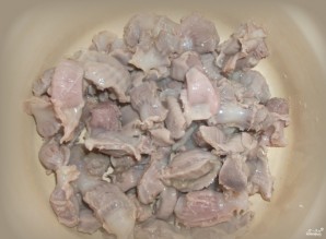 Куриные желудки в сливочном соусе - фото шаг 4