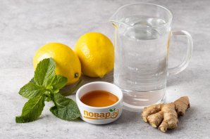 Имбирный лимонад с мёдом и мятой без варки - фото шаг 1