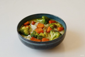Азиатский суп с тыквой и брокколи - фото шаг 8