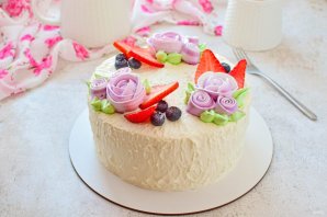 Фисташковый торт с малиной - фото шаг 15