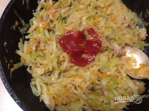 Рецепт тушеной свежей капусты (с курицей) - фото шаг 7