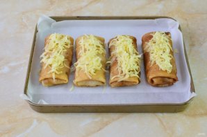 Блинчики с курицей и сыром - фото шаг 15
