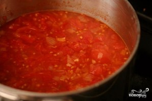 Итальянский томатный суп с хлебом - фото шаг 3