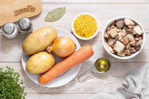 Постный грибной суп из замороженных грибов - фото шаг 1