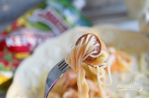Лучший рецепт спагетти в сосисках, с сыром и кетчупом - фото шаг 7