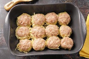 "Гнезда" с фаршем - фото шаг 9