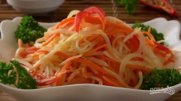 Острый овощной салат из дайкона - фото шаг 6
