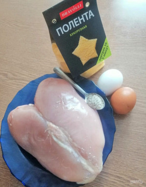 Куриное филе в панировке из поленты "Bravolli" - фото шаг 1