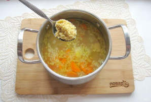 Суп с пшеном и фрикадельками - фото шаг 8