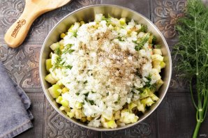 Винегрет с зелёным яблоком