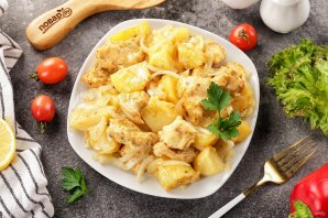 Куриная грудка, запеченная с картофелем - фото шаг 12