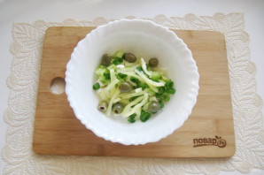 Зеленый салат с сыром фета - фото шаг 6