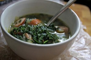 Суп с капустой кале и картофелем - фото шаг 6