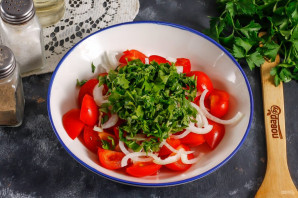 Теплый салат из кабачков и помидоров - фото шаг 6