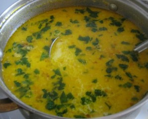 Суп с сыром и курицей - фото шаг 8