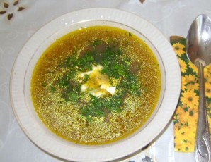 Грибной суп с рисом - фото шаг 9