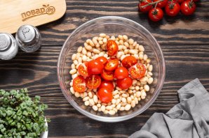 Постный салат с фасолью - фото шаг 4