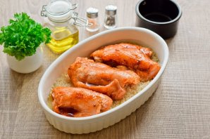 Курица в меде с рисом - фото шаг 5