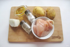Жареная картошка с куриным филе - фото шаг 1