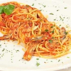 Спагетти с анчоусами - фото шаг 4