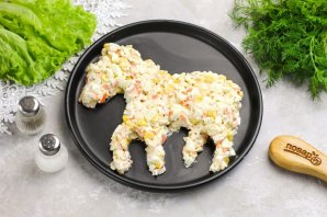 Крабовый салат "Белая лошадь" - фото шаг 7