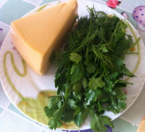 Блины с сыром и зеленью - фото шаг 2