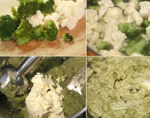 Слоеный пирог с брокколи и цветной капустой - фото шаг 1