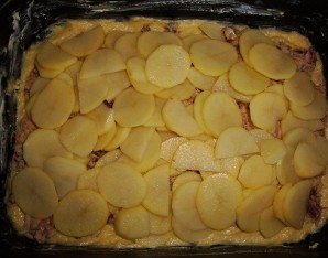 Пирог с картошкой и рыбными консервами - фото шаг 3
