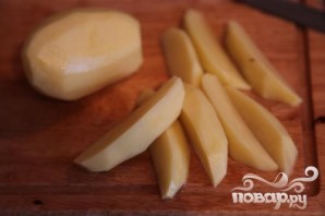 Тефтели с грибным соусом и картофелем по-деревенски - фото шаг 3