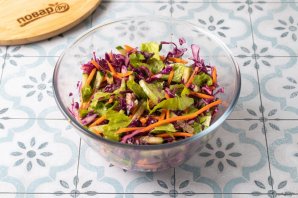 Салат из краснокочанной капусты и моркови - фото шаг 7