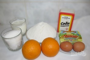 Кекс на кефире с апельсиновой цедрой - фото шаг 1