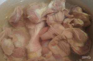 Суп с куриными желудками и пшеном - фото шаг 1