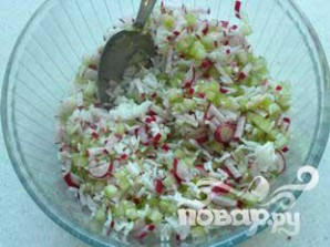 Хрустящий салатик с кедровыми орехами - фото шаг 4
