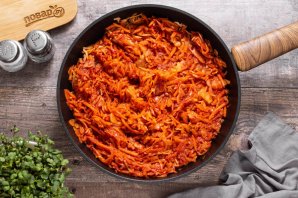 Постная солянка из свежей капусты - фото шаг 9