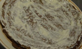 Печеночный торт с грибами - фото шаг 4
