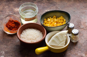 Рис с кукурузой и сыром - фото шаг 1
