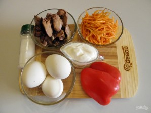 Салат "Петушок" с корейской морковкой - фото шаг 1