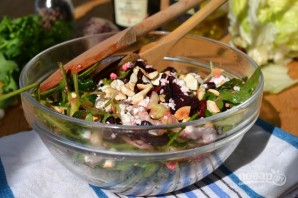 Салат из рукколы с кедровыми орешками - фото шаг 4