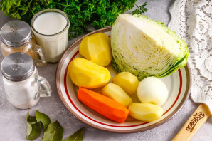 Молочный суп с капустой и картофелем