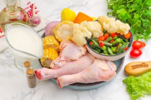 Курица в кефире с овощами - фото шаг 1