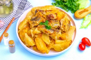 Минтай в духовке с картофелем - фото шаг 8