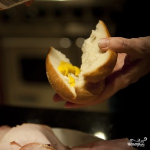 Сэндвич с ветчиной и сыром - фото шаг 3