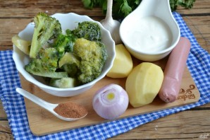 Суп-пюре из брокколи со сливками - фото шаг 1