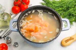 Суп из красной рыбы - фото шаг 4